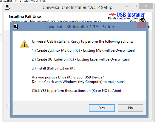 create bootable kali linux live usb
