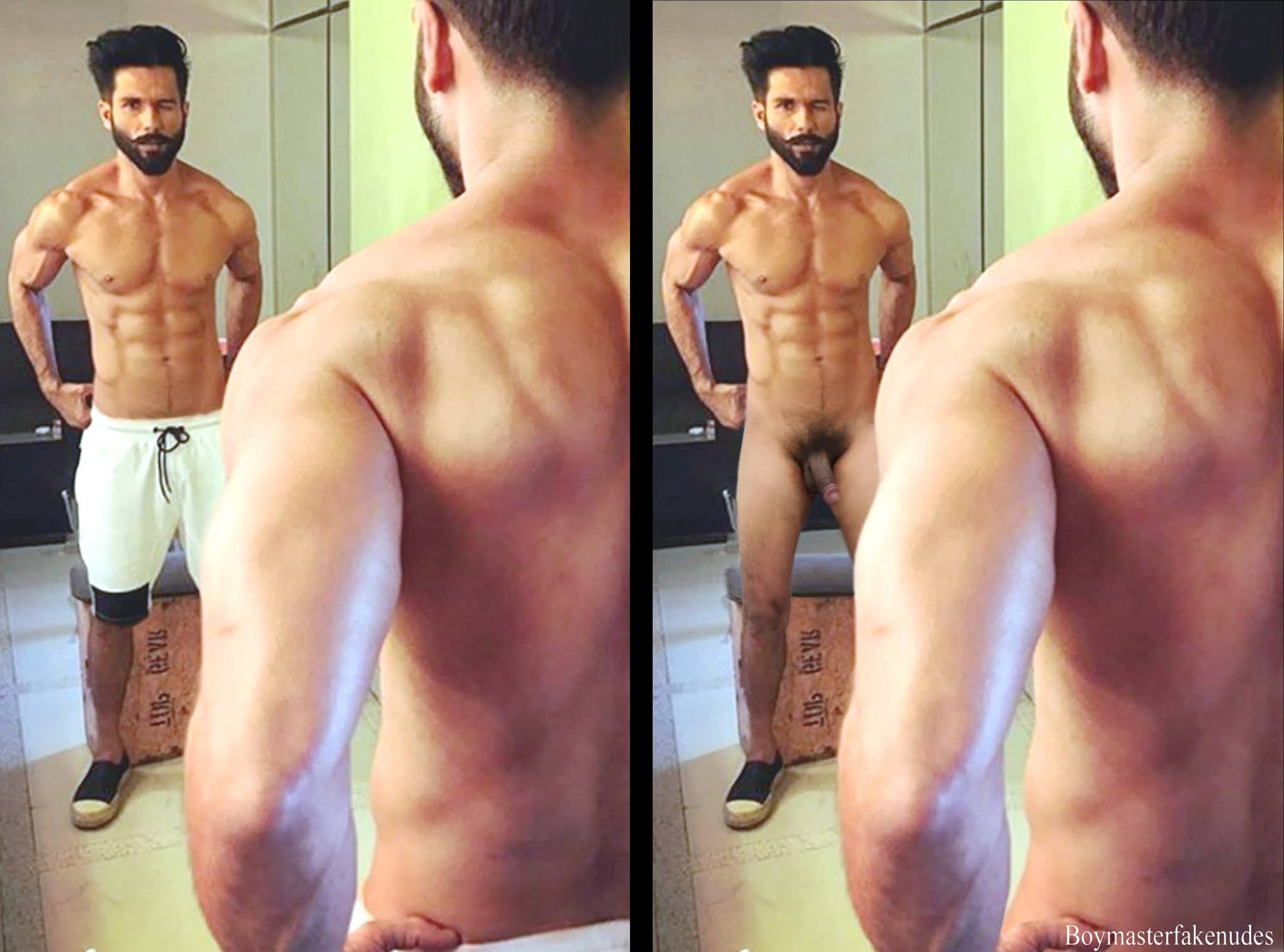 Boymaster Fake Nudes: Shahid Kapoor . Indian actor gets naked and shows  cock.
