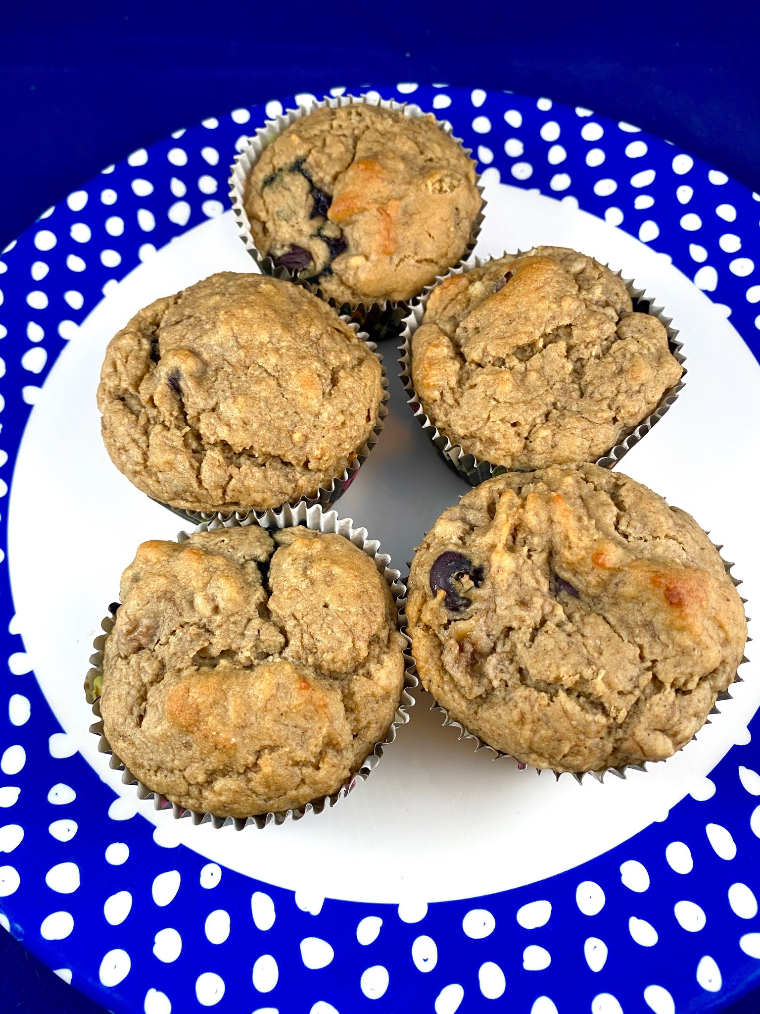 Vegan Crunk Recipe Blueberry Banana Cardamom Protein Muffins