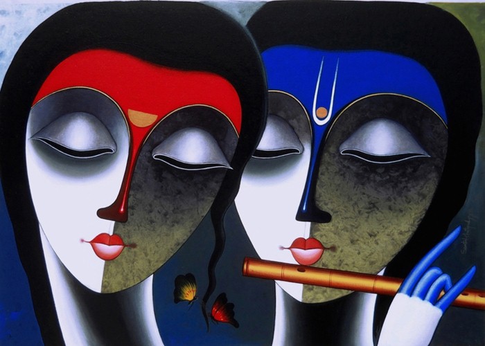 Индийский художник. Santosh Chattopadhyay 14 Индийский художник. Santosh Chattopadhyay 13