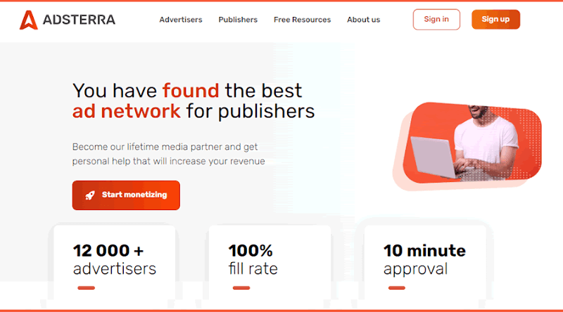 Monetize any type of traffic with Adsterra