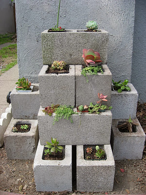 making-cinder-block-planter