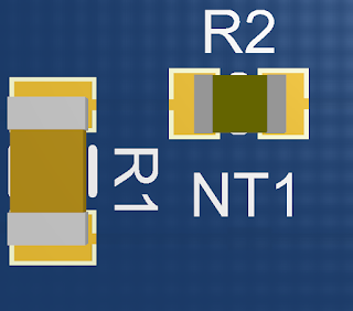PCB Net Tie with Rectangular Solder Masked Pads