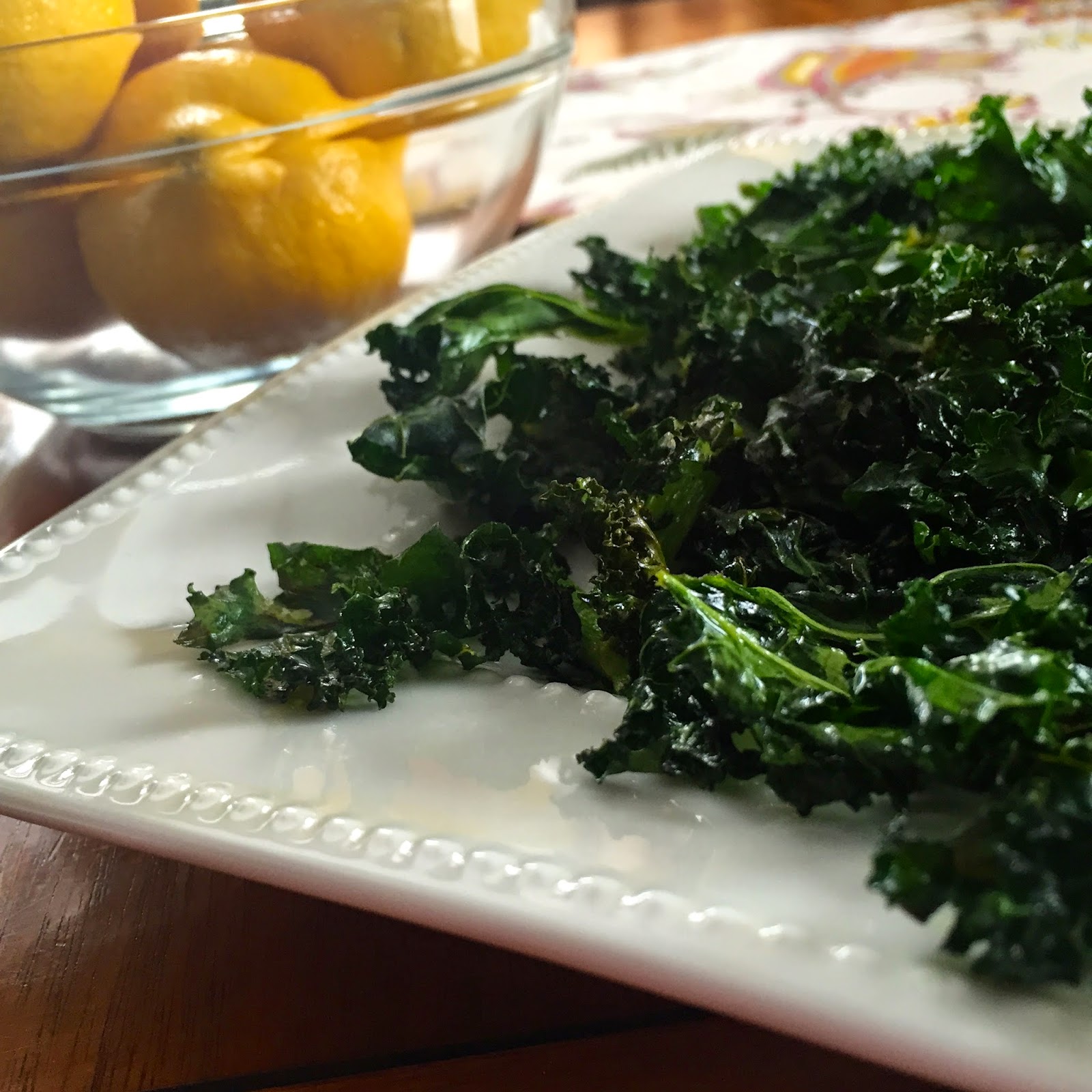 Food Impressions Lemon Kale Chips (17 Day Diet Friendly)