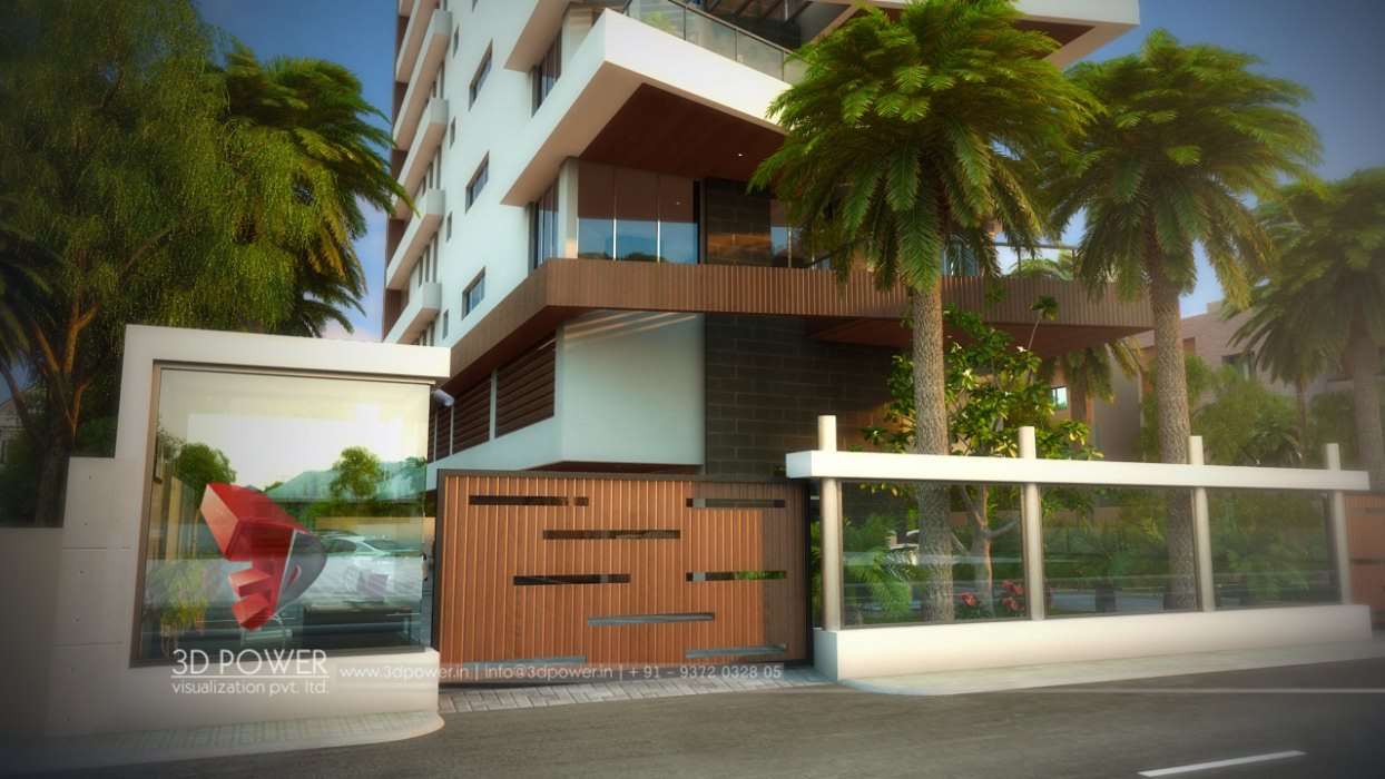 Corporate Building Design | 3D Rendering: Corporate Building Elevation ...