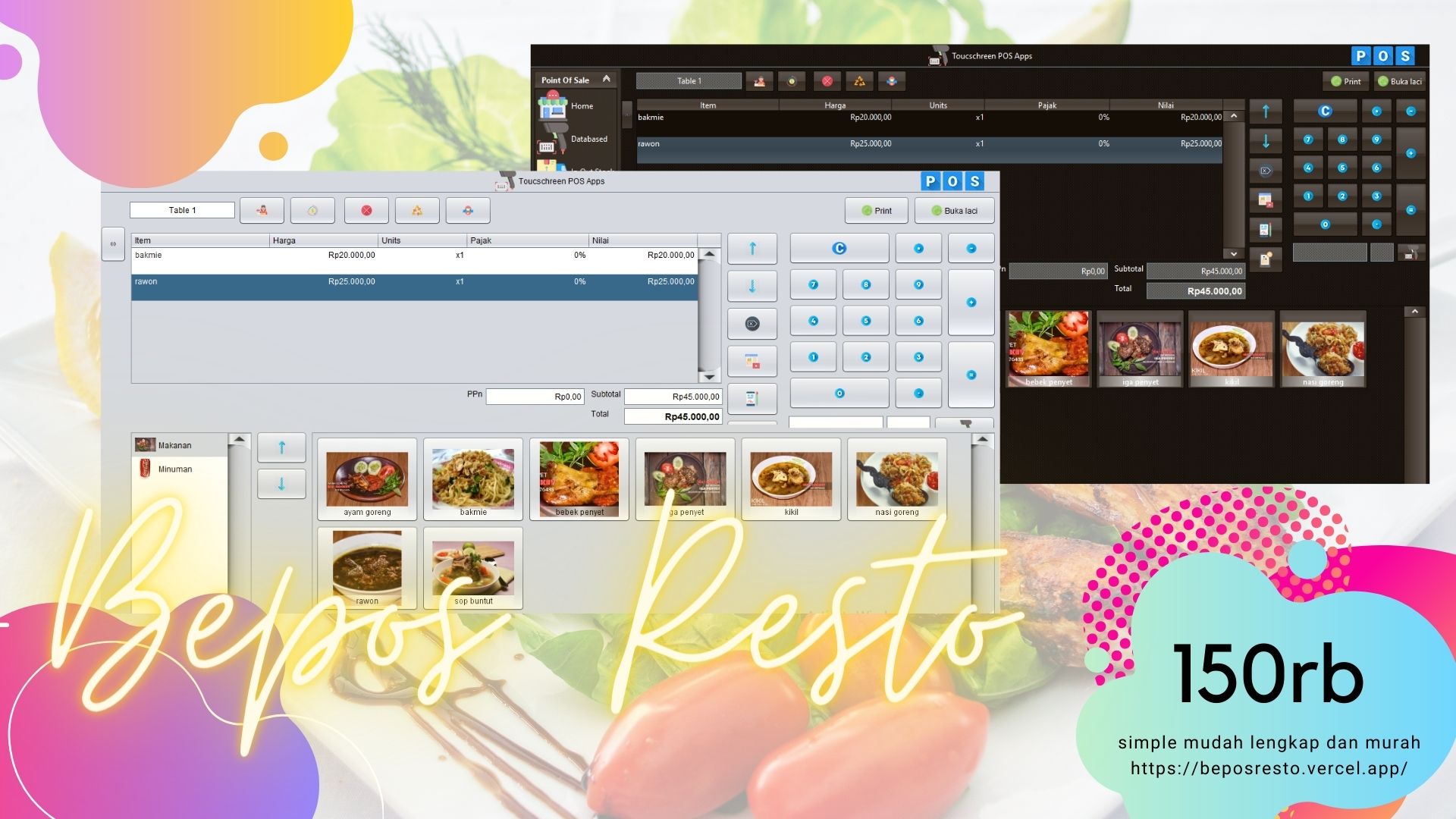 aplikasi restoran,mesin kasir restoran,program restoran,software restoran cafe rumah makan