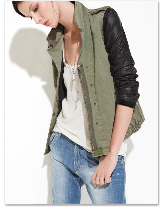 DIY BLog de costura. Chaqueta con mangas de cuero