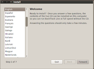 Install Backtrack 5