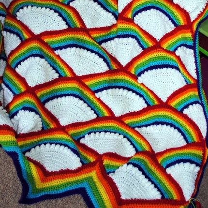 Crocheted Fan Afghan - Free Pattern 