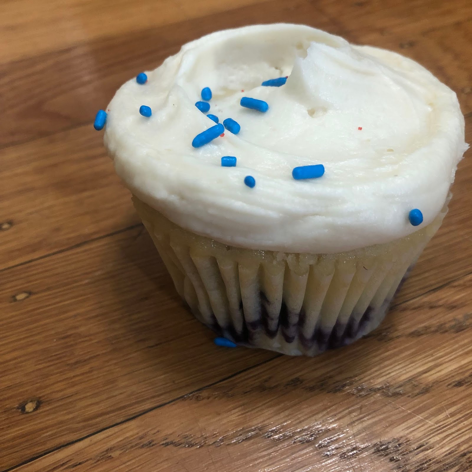 Sweet Sound Bites Blueberry Pancake Breakfast Cupcake from SusieCakes