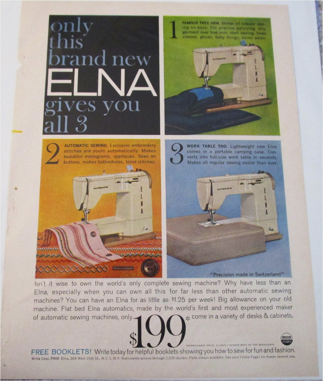 ELNA SUPERMATIC SEWING MACHINES