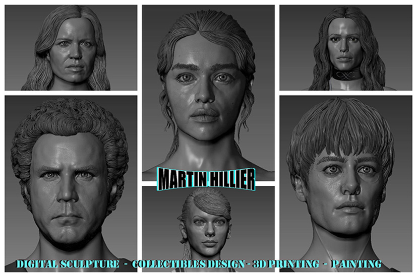 MARTIN HILLIER DIGITAL SCULPTURE AND ART - 1/6 SCALE ACTION FIGURE SCULPTURE  AND PAINTING