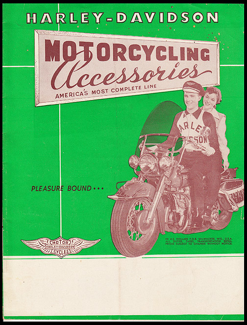 Nostalgia on Wheels 1952 Harley Davidson Accessories Catalog