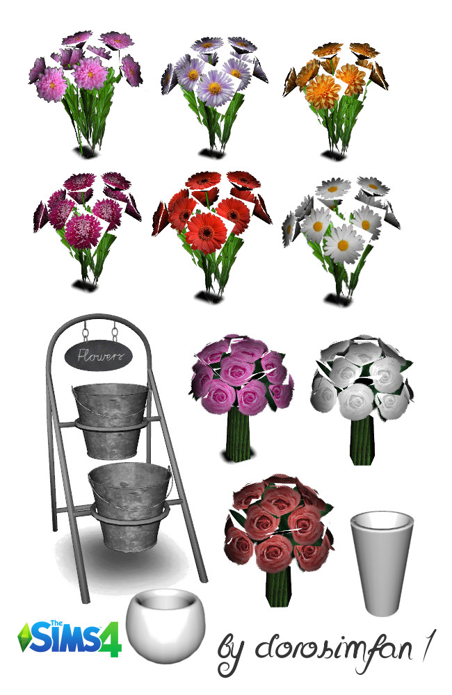 Sims 4 CC's The Best Florist's Set at Simsmarktplatz