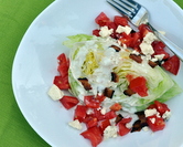 Wedge Salad with Homemade Low-Cal & Low-Carb Blue Cheese Salad Dressing