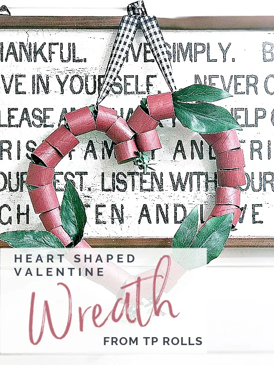 TP Roll heart wreath over lettered sign with overlay