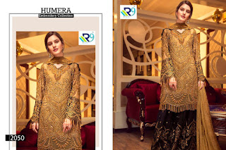 R9 Designer Humera Embroidery pakistani Suits