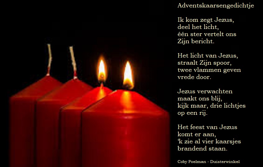 Gedichten bij de christelijke feestdagen Adventskaarsengedichtje