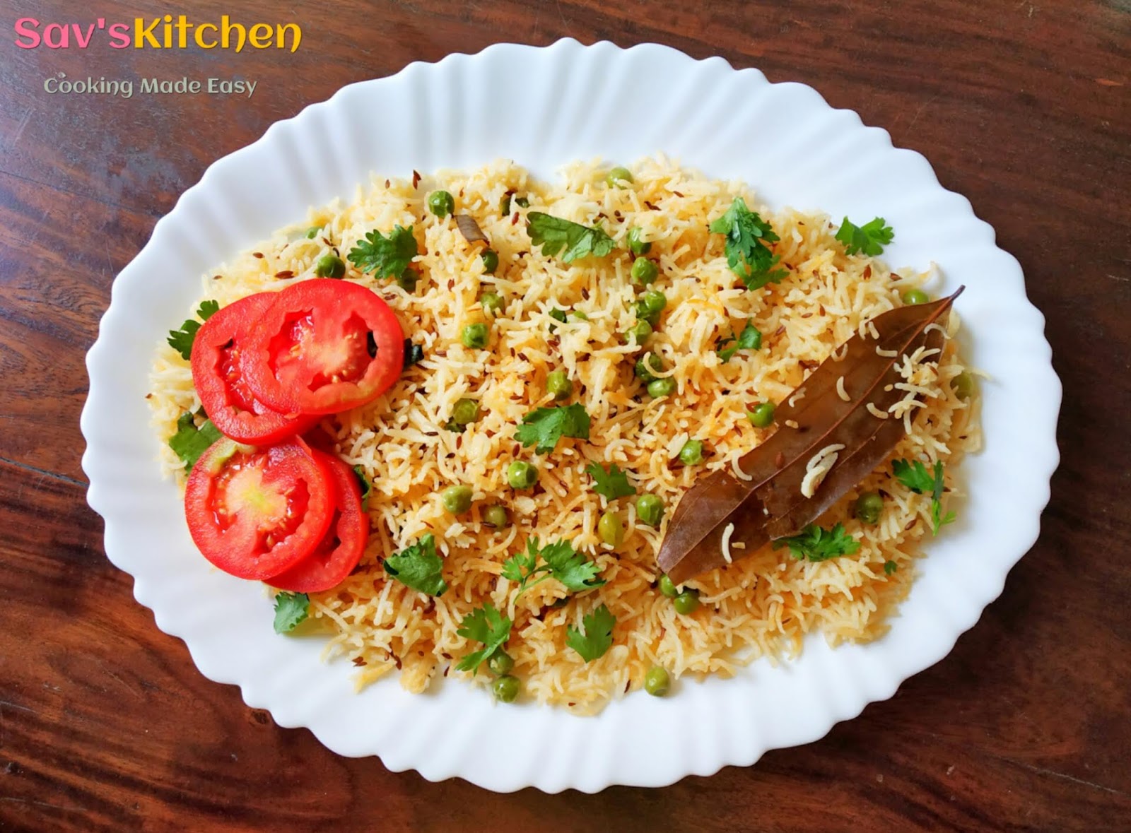 Sav's Kitchen Jeera Matar Pulao by Saveen Kaur