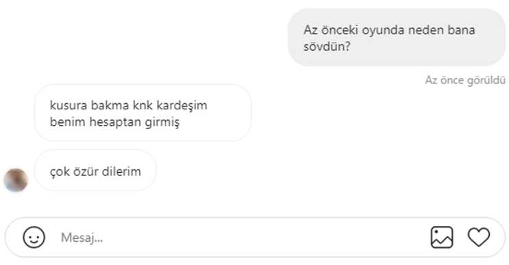 Bu yazışma isim sorgulama sayesinde bulduğum bir kişiye ait.