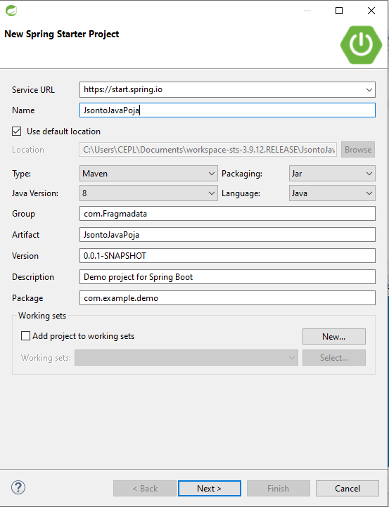 JSON TO JAVA POJA CS Academy