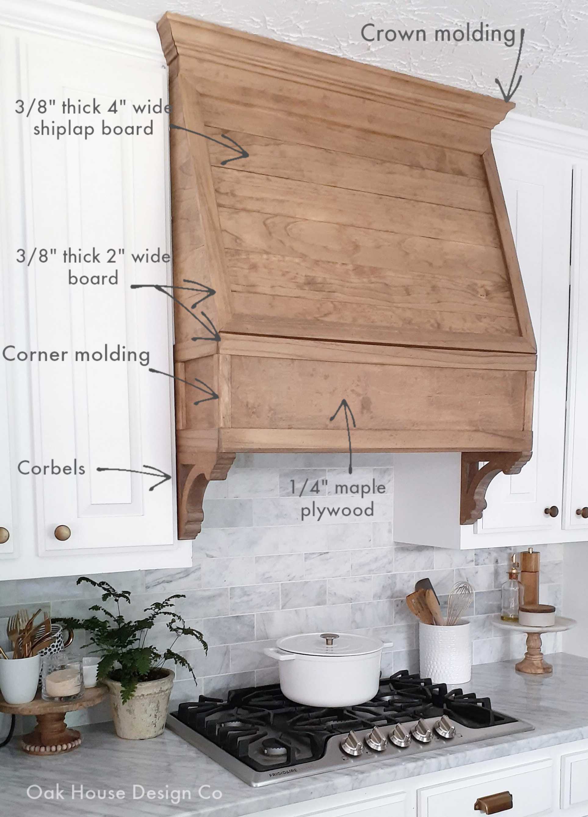 OAK HOUSE DESIGN CO. Series An 80's Kitchen DIY Reno{Part 15Building the Vent Hood}