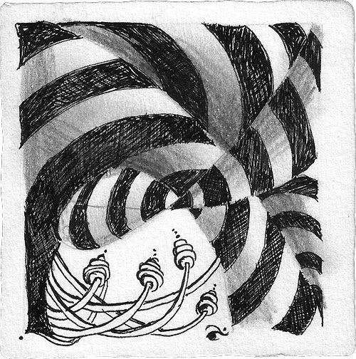Zentangle 24 Zinger and Striping