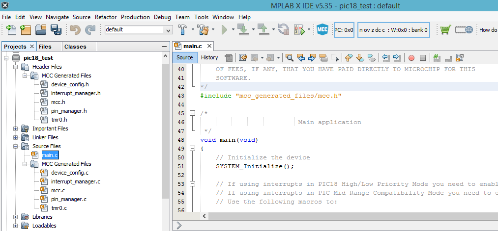 PIC18F25K22 & XC8: Interrupción del TIMER0 - Uso de la herramienta MCC ...