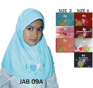 jilbab anak delima jab 09A size 2-4