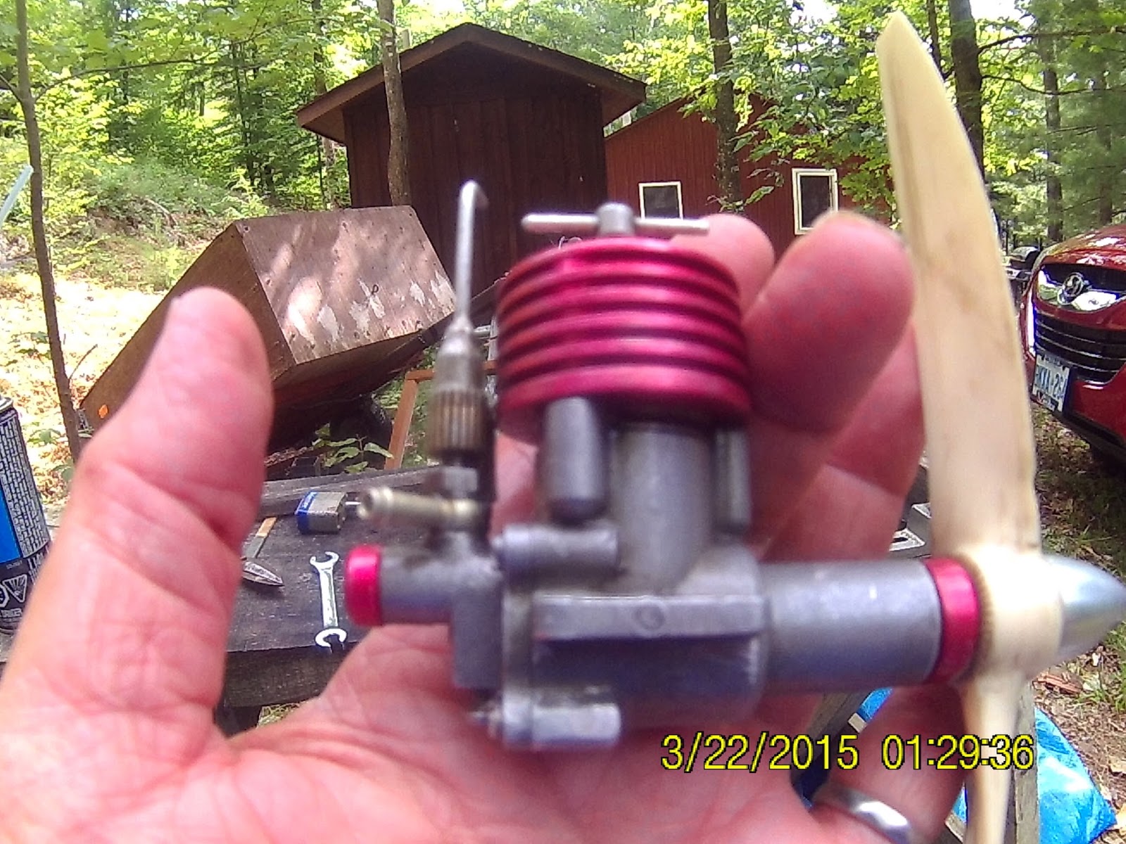 Vintage Model Airplane Engines Running Running Classic Russian Model