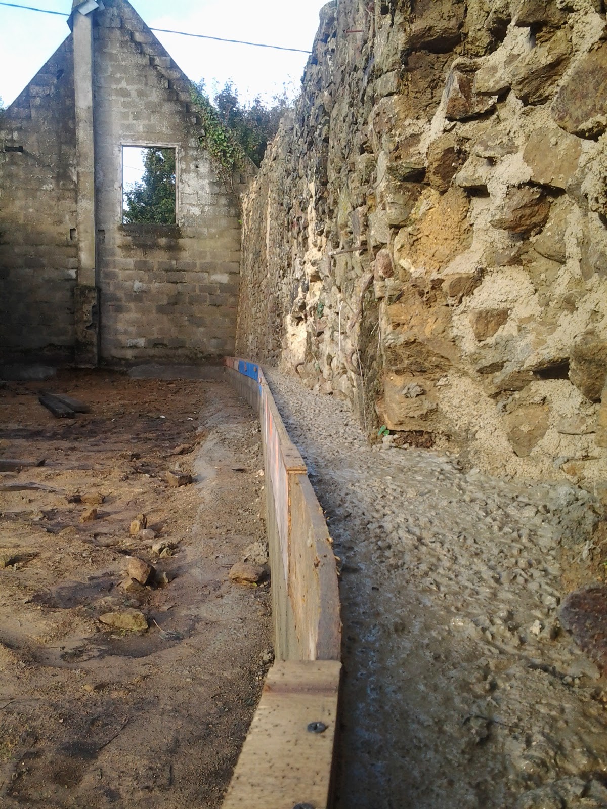 La rénovation en photos Mur de soubassement