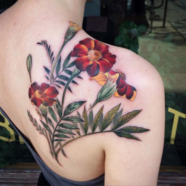 Amazing And Beautiful Flower Tattoos By Stephanie Brown