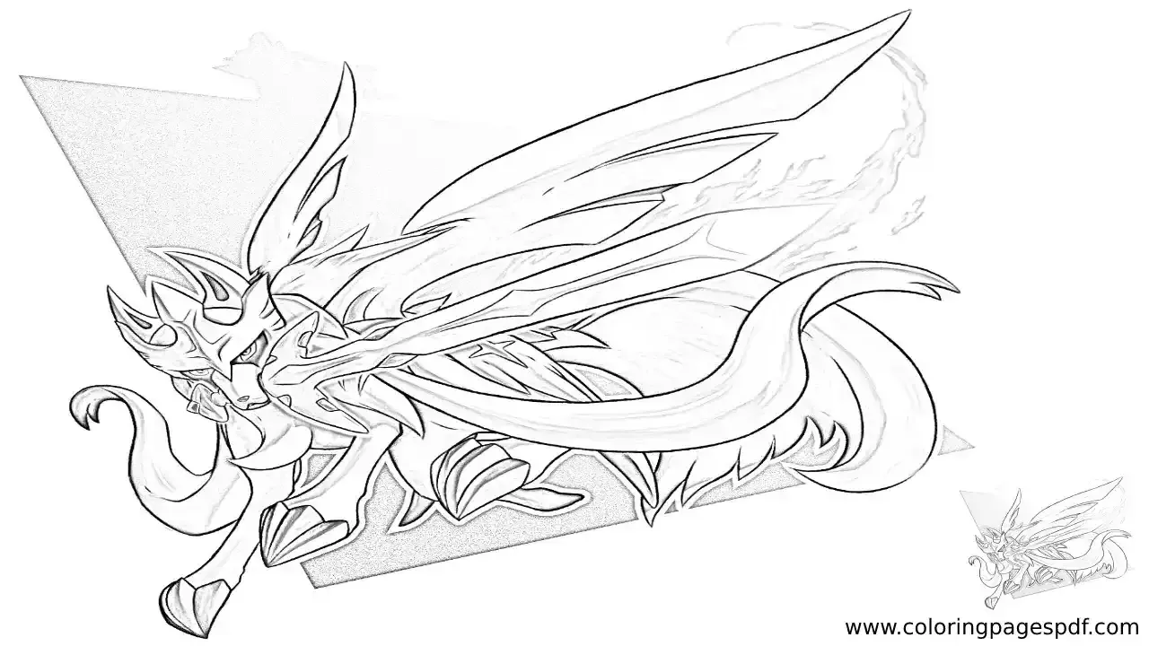 Coloring Page Of Crowned Sword Zacian Speedrunning