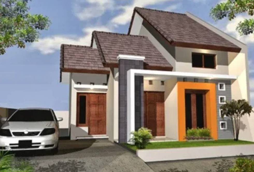 34 Rumah minimalis atap merah