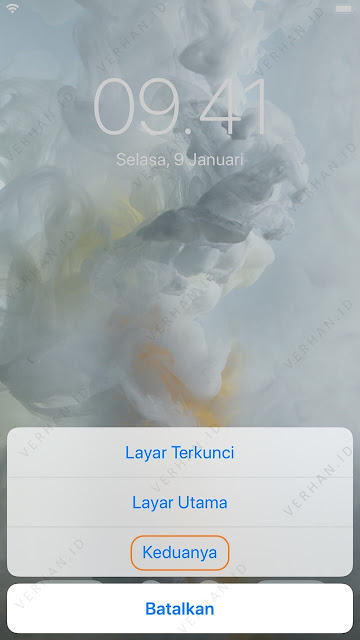 wallpaper utama dan kunci iphone