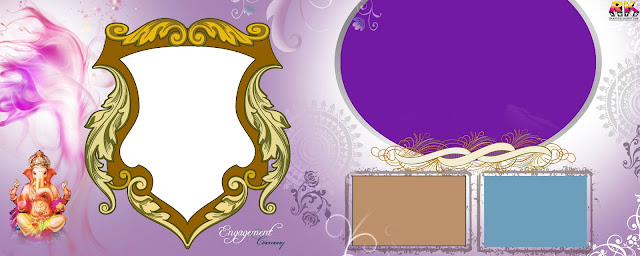 Wedding Album Design Purple Color Themes with God Ganesha 