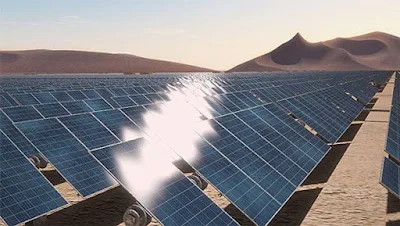 Atacama Desert, solar energy panels.