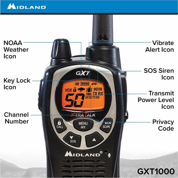 Review Midland GXT1000VP4 TwoWay Radio Walkie Talkie Up to 36 Mile
