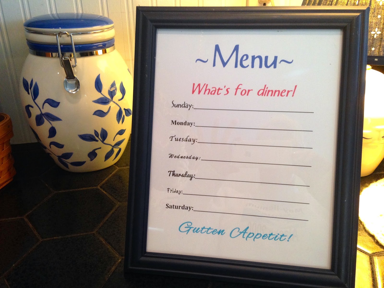 MAY DAYS DIY Dry Erase Menu Board