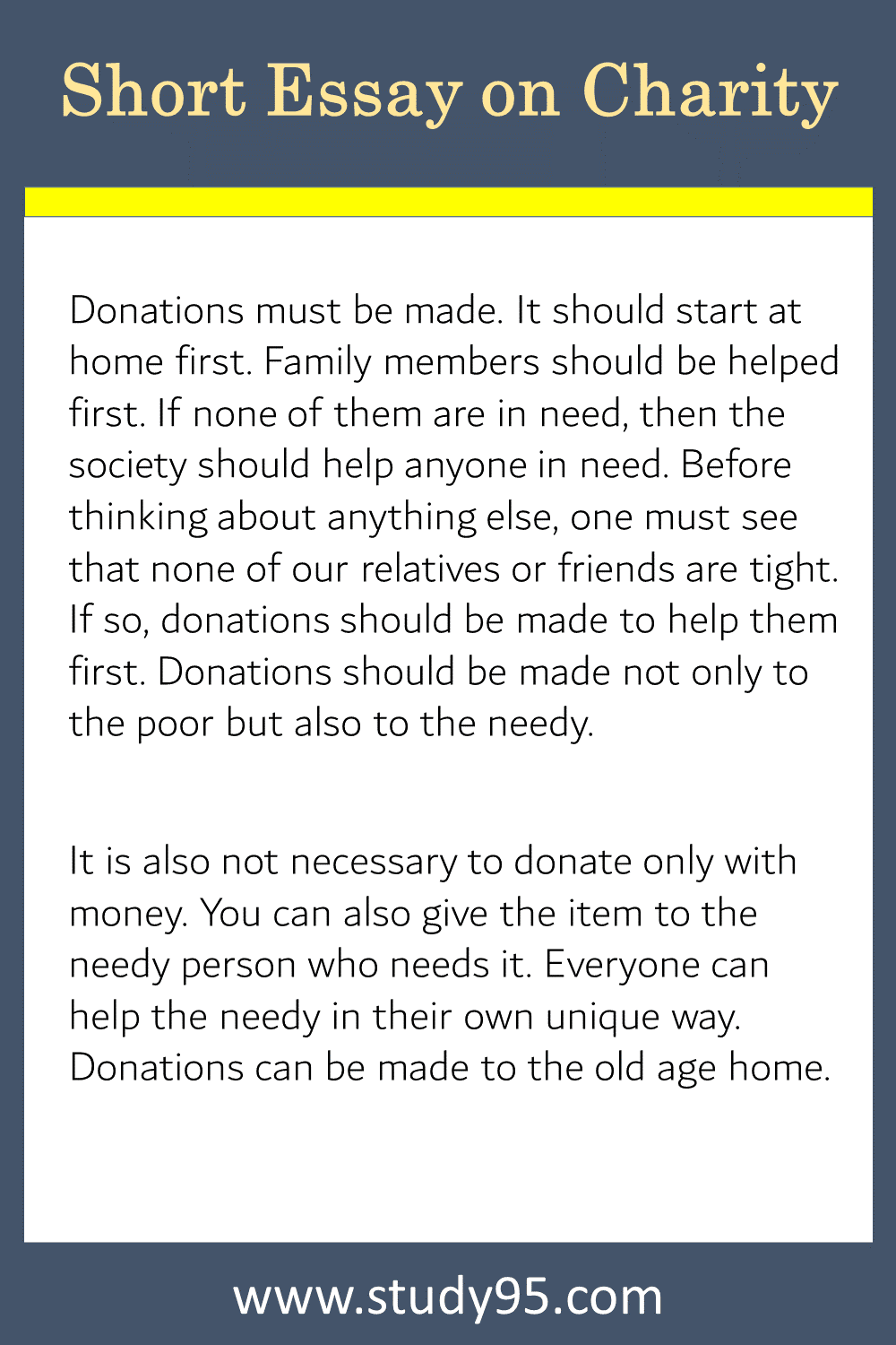 essay of charity