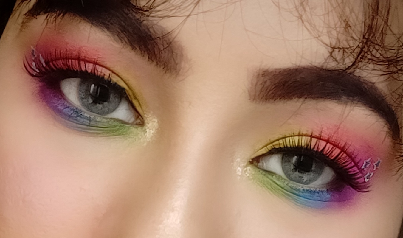 Lyfstyle Overload Simple Rainbow Eye Makeup Tutorial