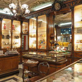 The ornate interior of the Romanengo store in Genoa
