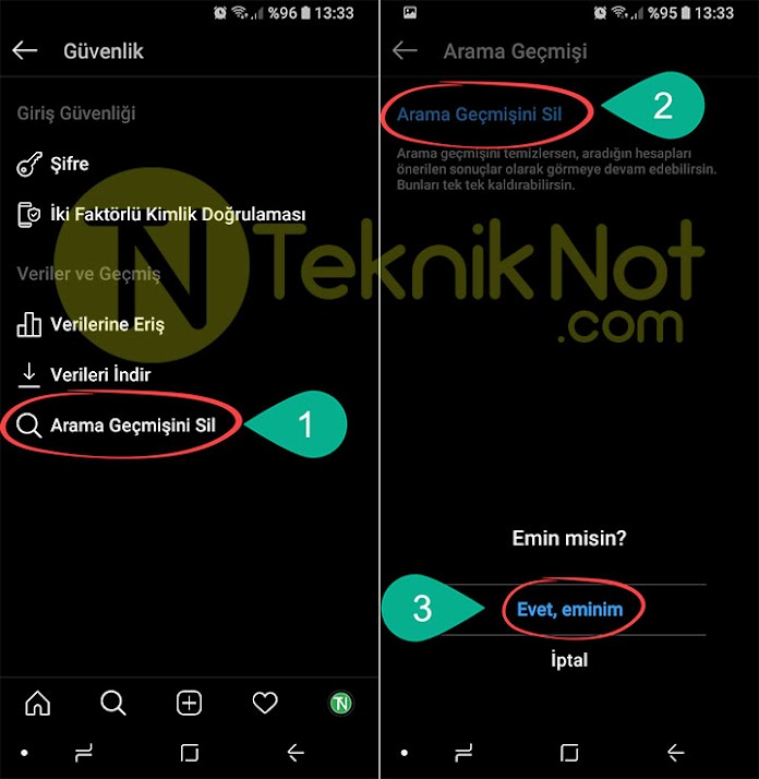 instagram Arama Geçmişi Silme