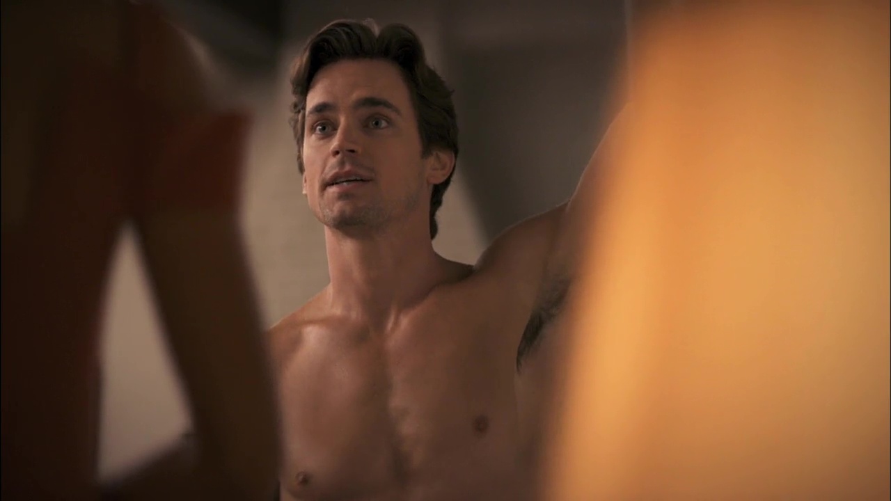 Matt Bomer shirtless in White Collar 2-06 "In The Red" .