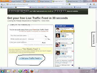 pasang feedjit blogspot