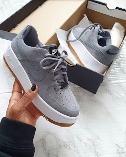 gray nike air force 1 sage low