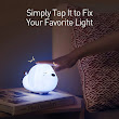 Đèn ngủ cảm ứng đổi màu thông minh Baseus Cute Series Doggie Silicone Night Light (1100mAh re-Charge battery, Touch, RGB Light Mode )