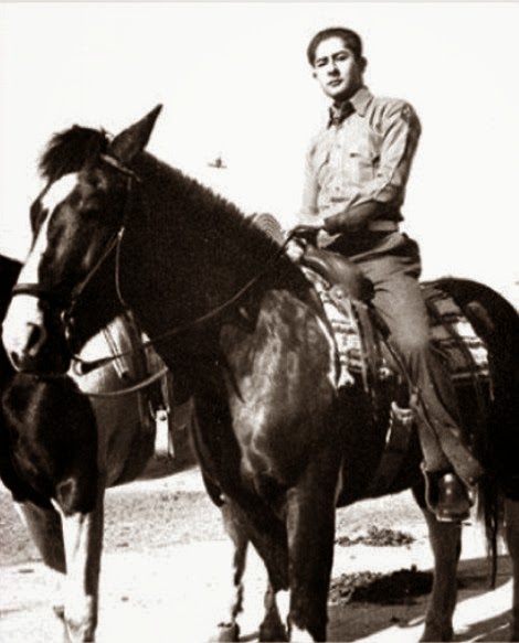 Jack LeMonde, members of the US Marine Corp, photographed on a horse near Pickwick Riding stables in Burbank, California on the morning of June 1945. A UFO was also seen in the picture. Jack LeMonde, members of the US Marine Corp, photographed on a horse near Pickwick Riding stables in Burbank, California on the morning of June 1945. A UFO was also seen in the picture.