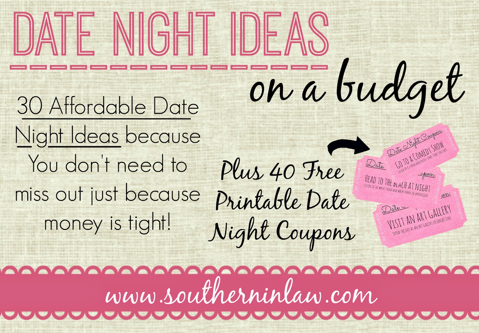 Cheap Date Night Ideas - Date Night Coupons - Date Ideas on a Budget