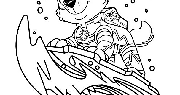Coloring Page: Paw Patrol Mighty Pups Coloring Pages
